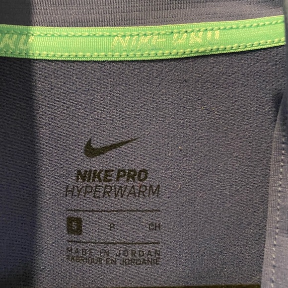 NIKE Women's Purple Pro Hyperwarm Half Zip Long Sleeve Shirt Sz. SMALL - Picture 4 of 5